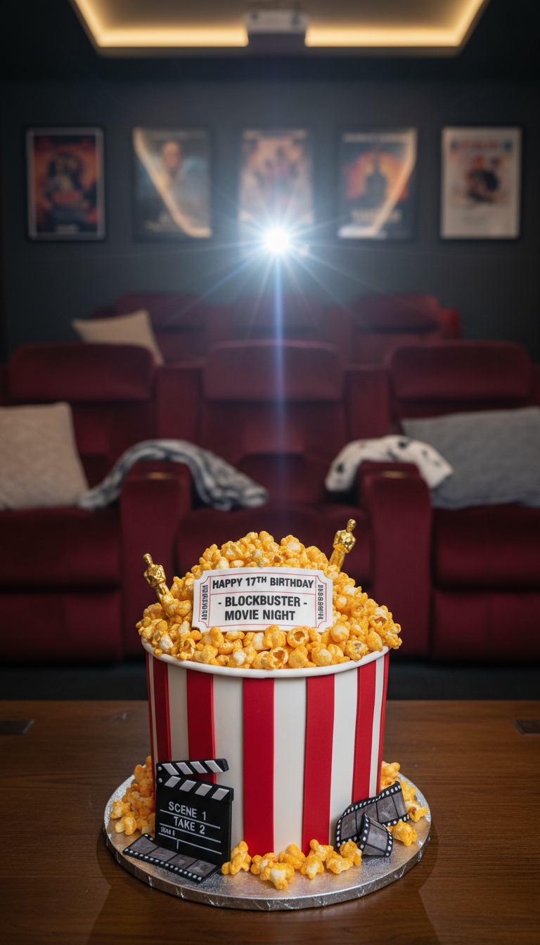 Movie Night Blockbuster Cake
