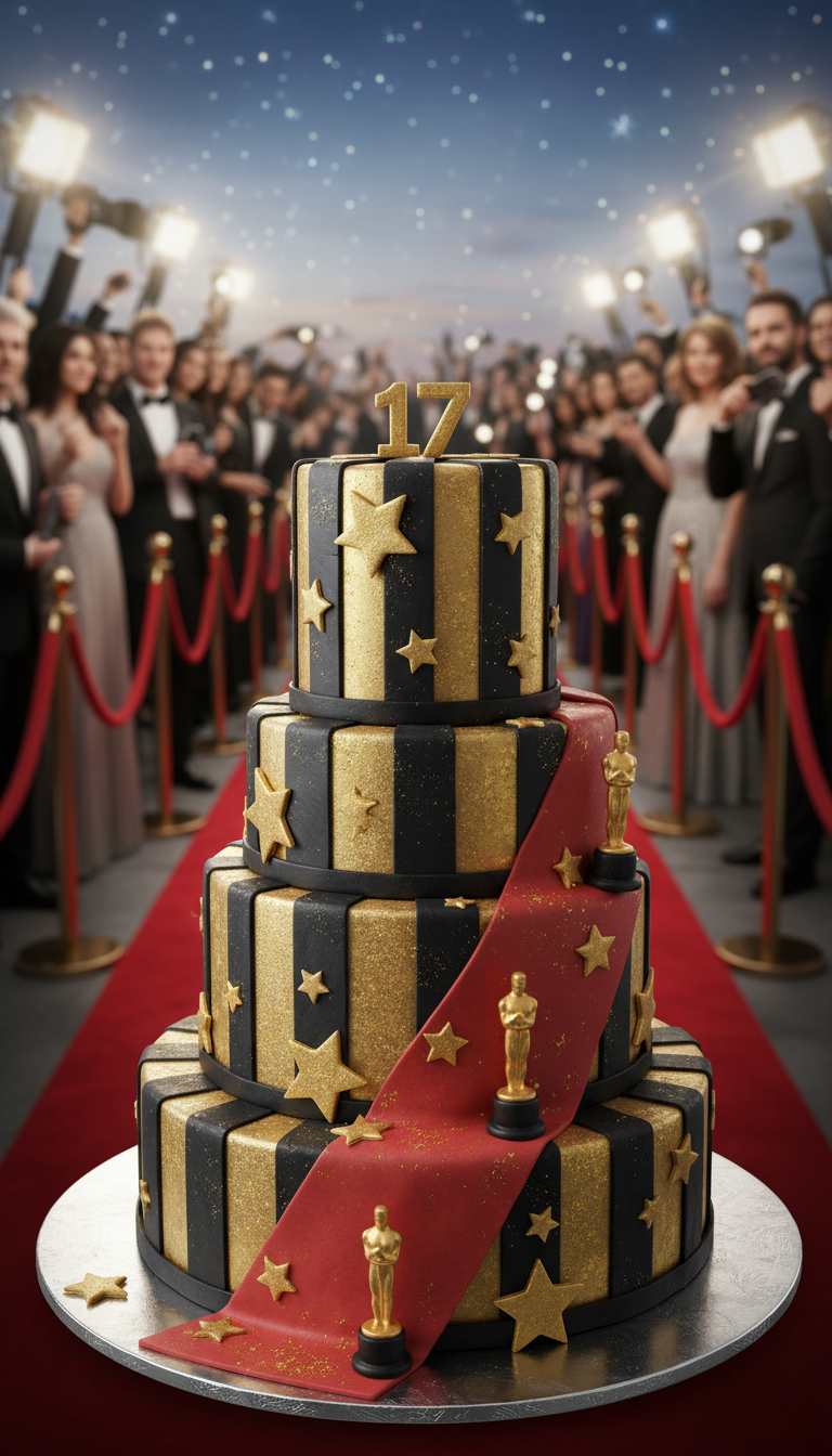 Glamorous Hollywood Red Carpet Cake