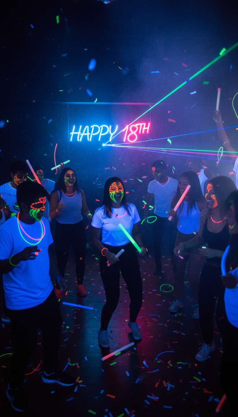 Neon Glow-in-the-Dark Dance Party