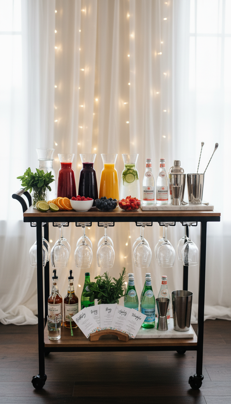 DIY Cocktail & Mocktail Bar