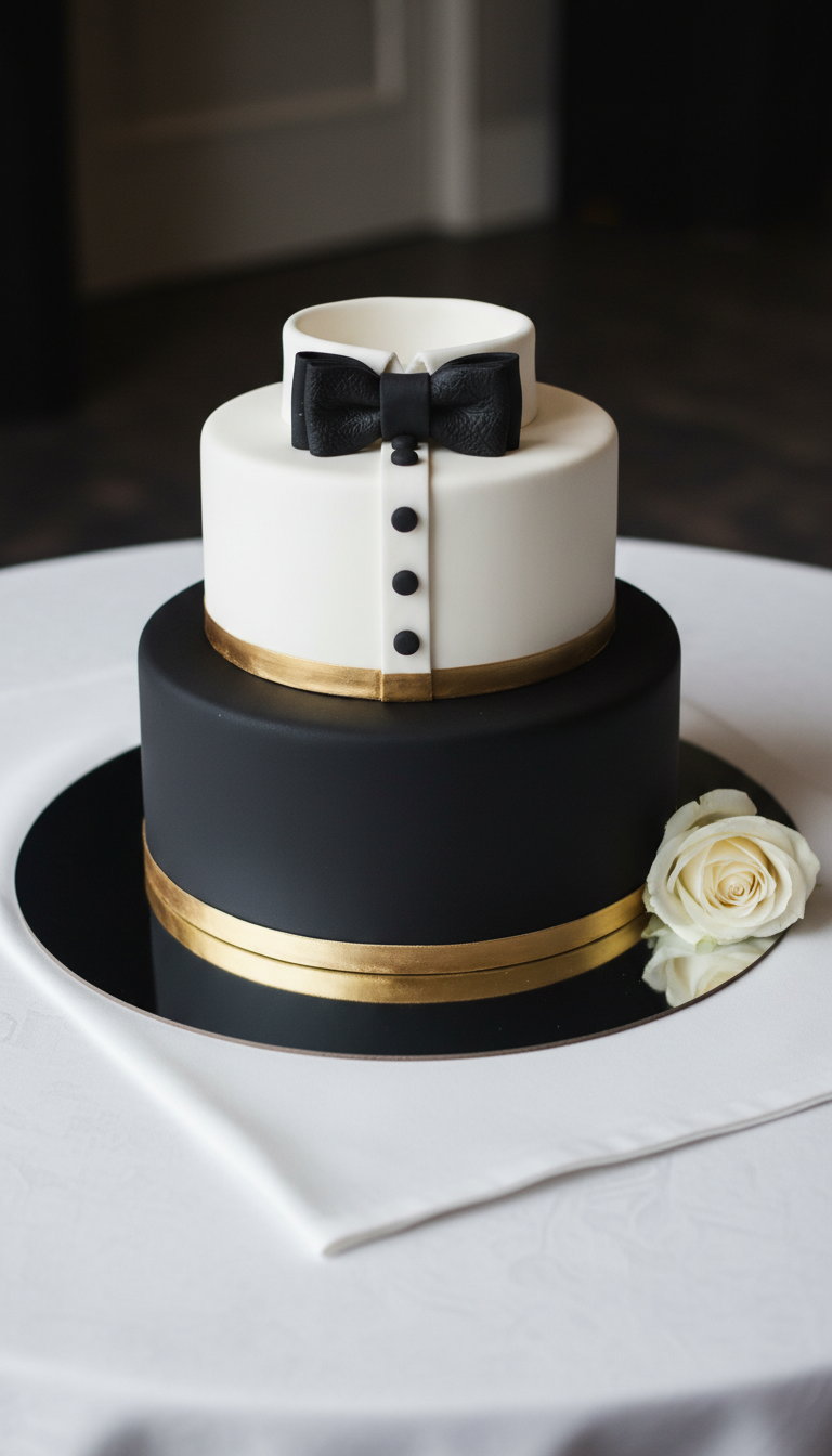 Black Tie & Bow Tie Formal Cake