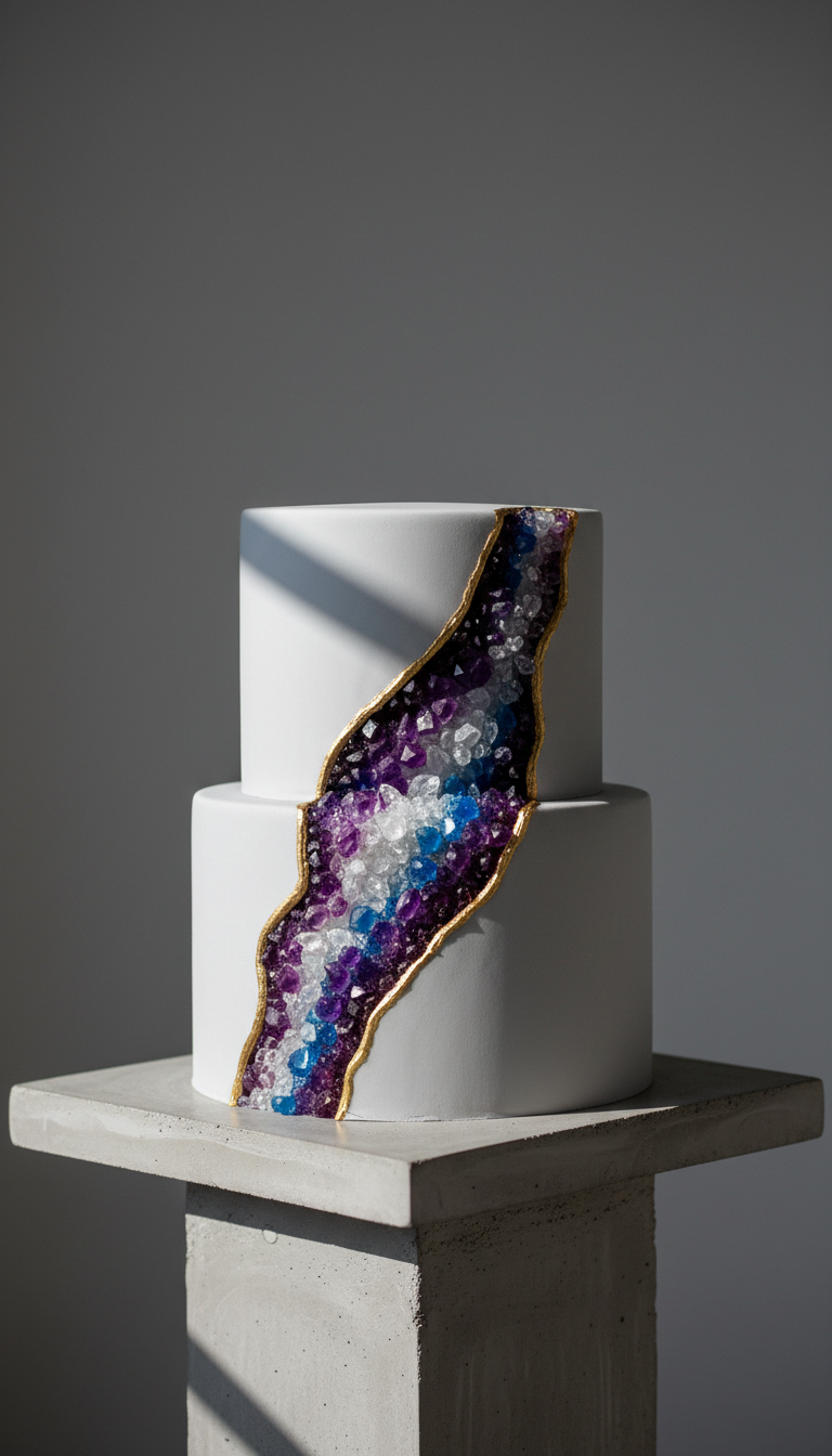 Minimalist Chic Geode Cake