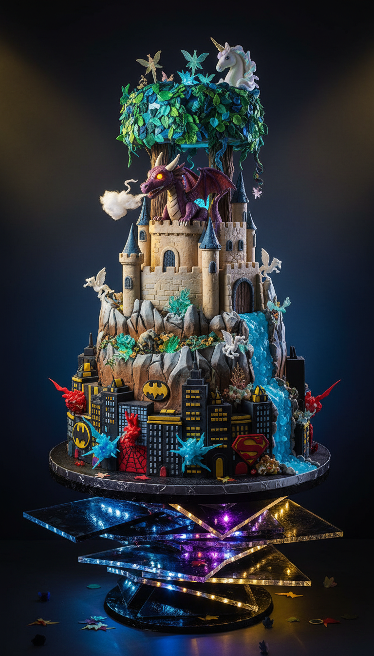 Superhero/Fantasy Realm Cake