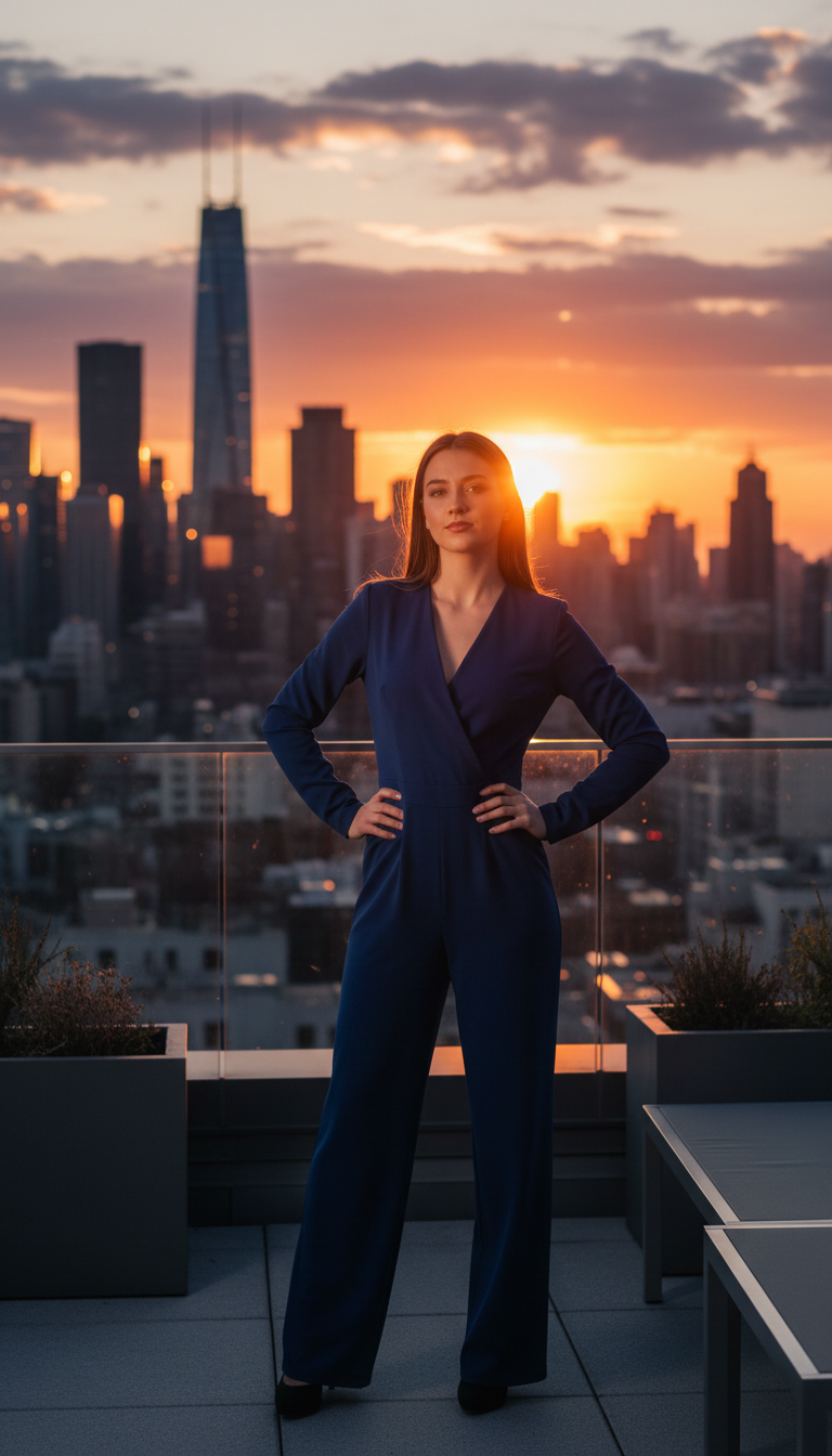 City Rooftop Sunset Glam