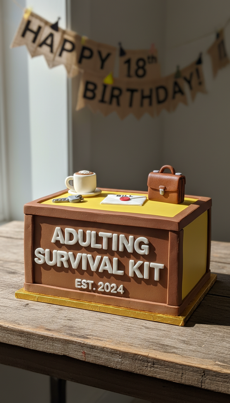 'Adulting' Survival Kit Cake