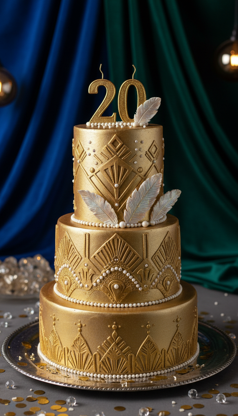 Roaring Twenties Gatsby Glamour Cake