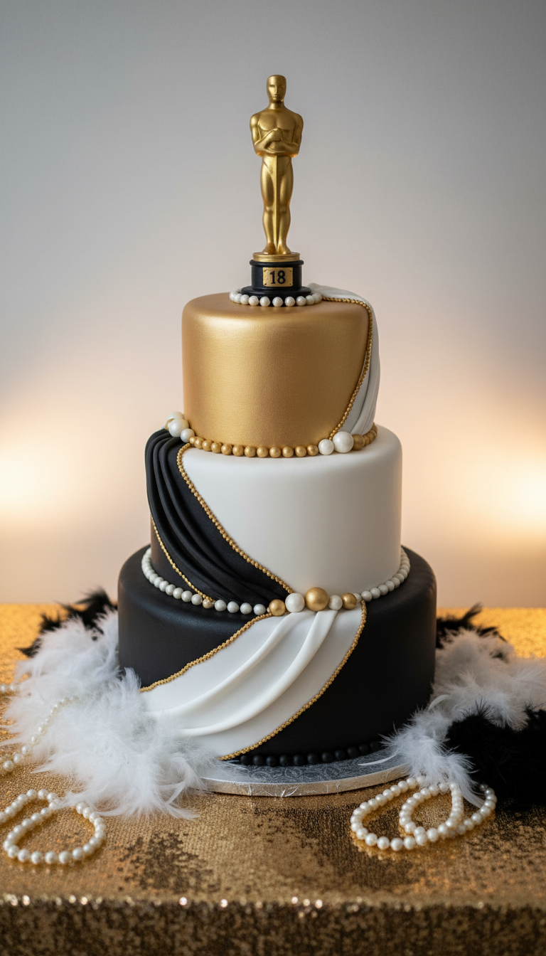 Vintage Hollywood Glamour Cake