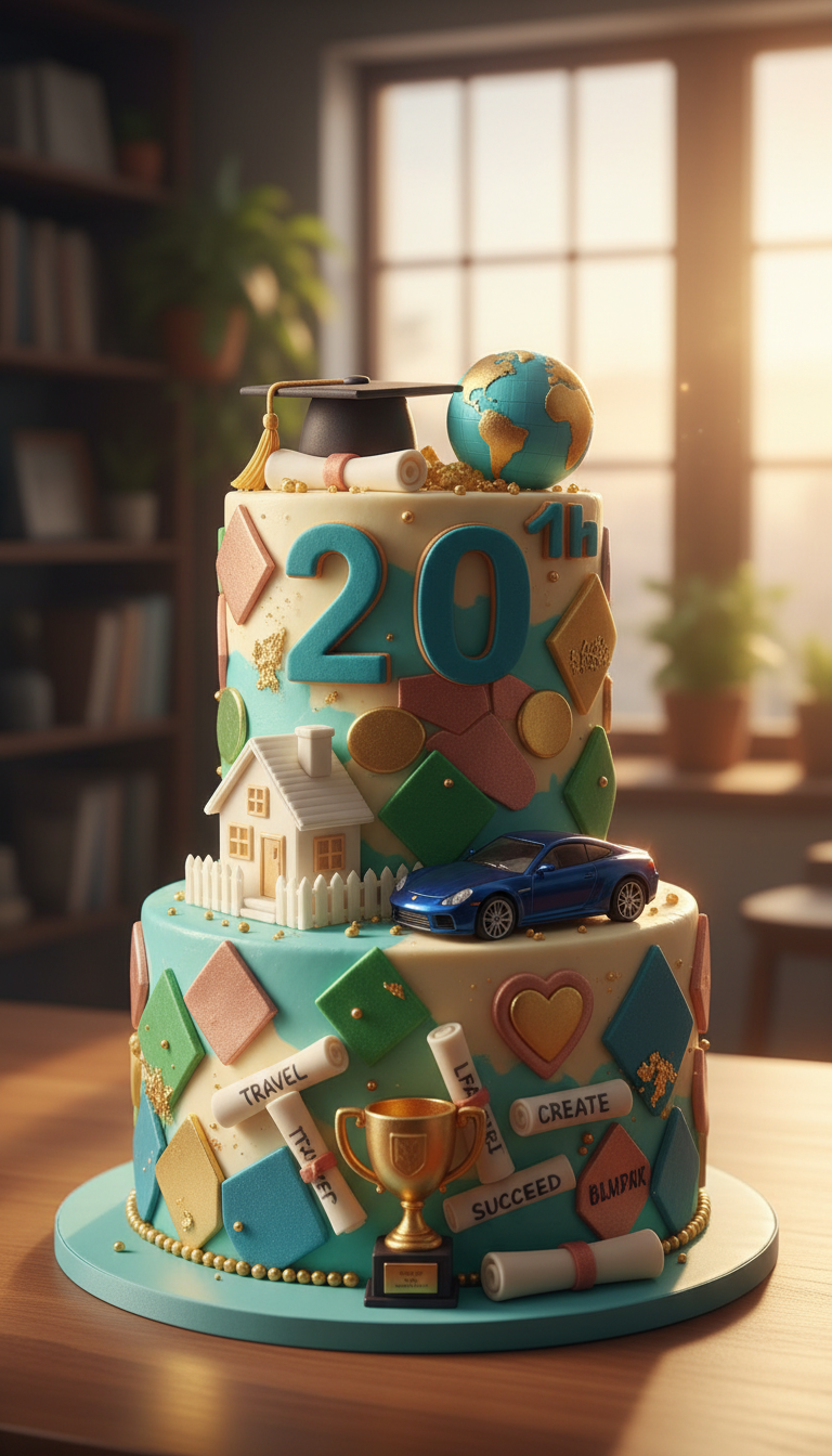 Future Goals Vision Board Cake