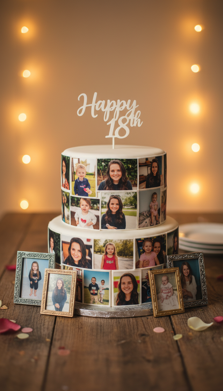 Personalized Photo Collage Cake