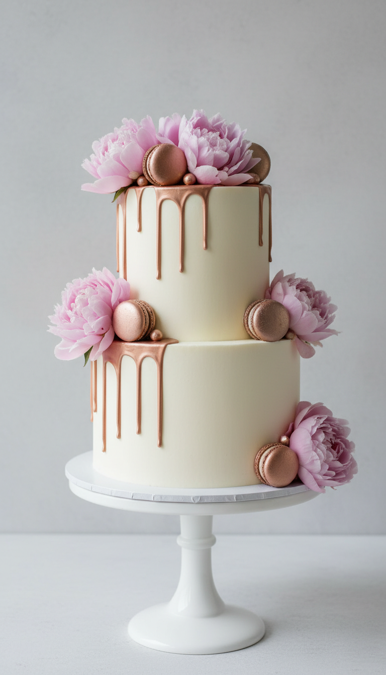 Minimalist Chic Drip Cake
