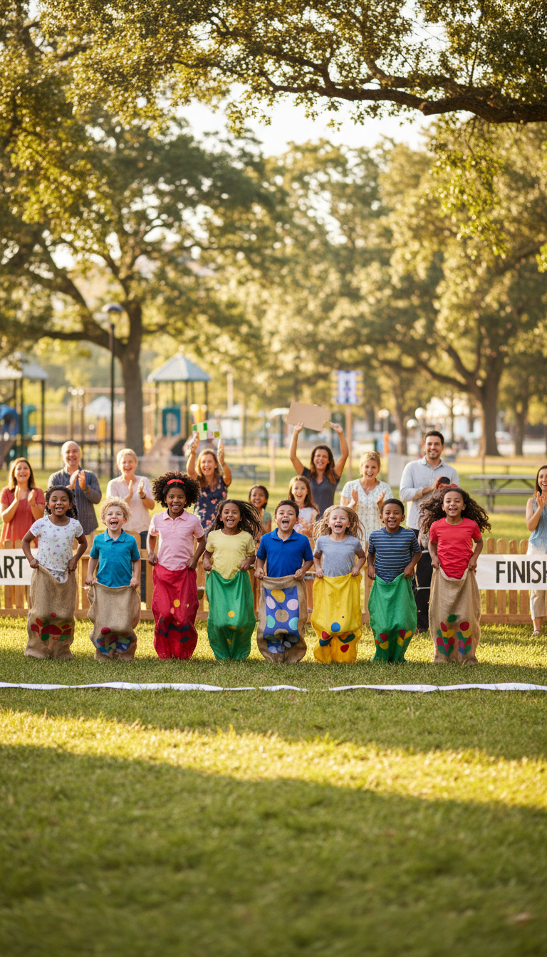 Energetic Sack Race Sprint