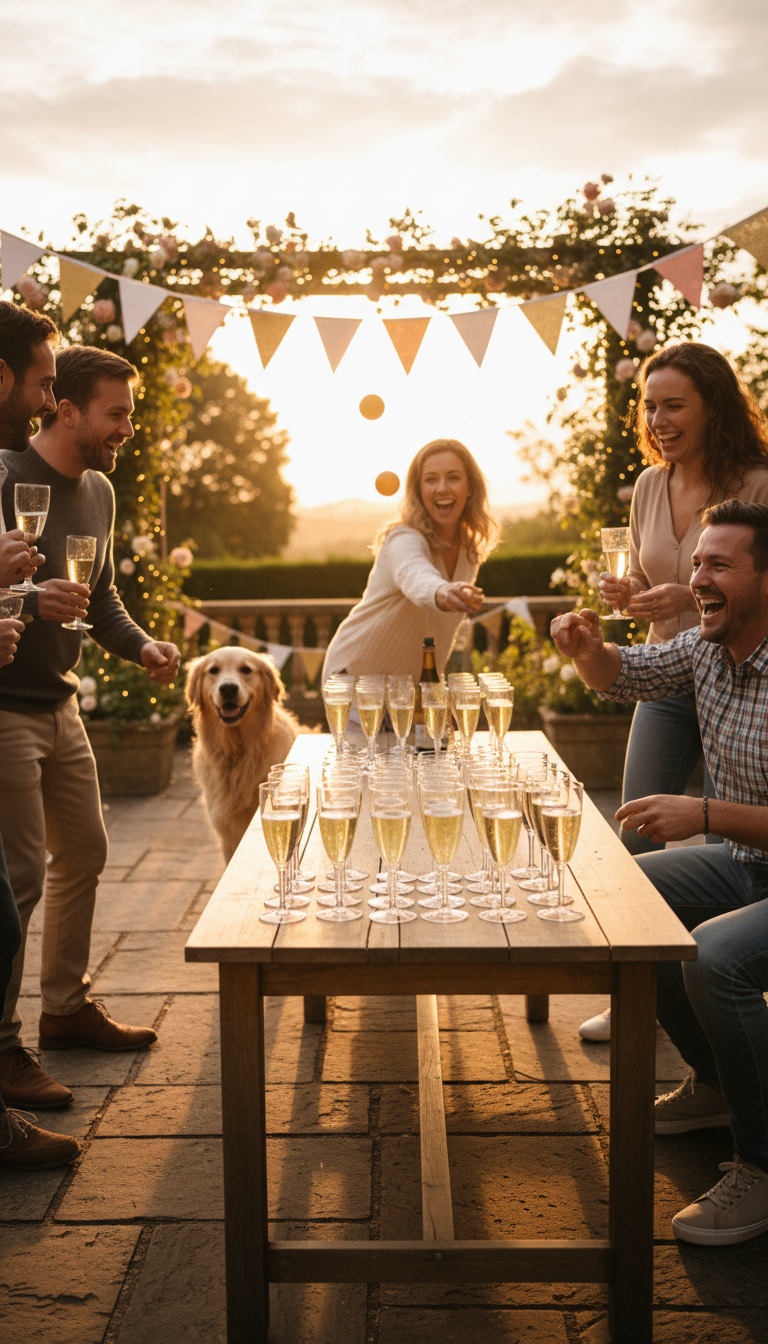 Beer Pong/Prosecco Pong (with fun twists)