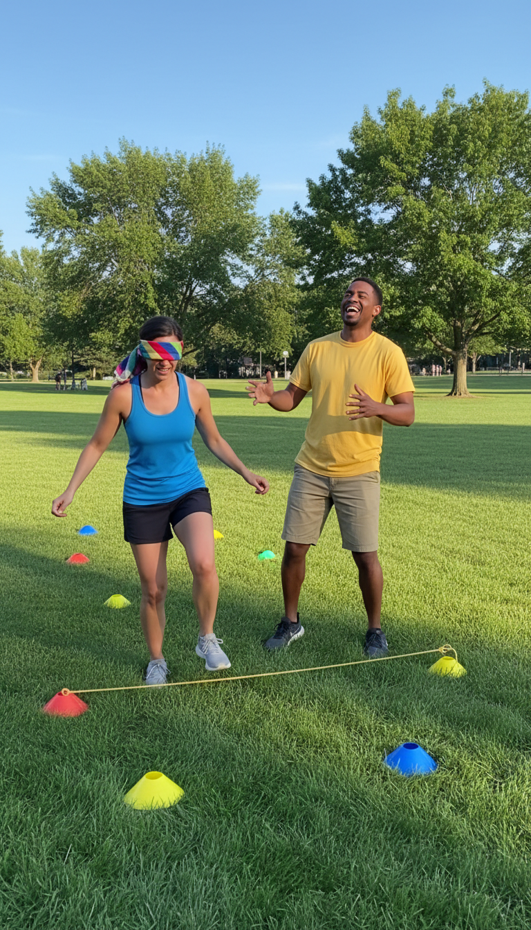 Trust & Tangles: Blindfolded Obstacle Course
