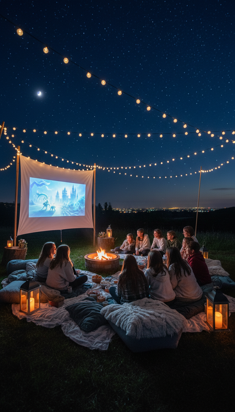 Outdoor Movie Night with Interactive Trivia
