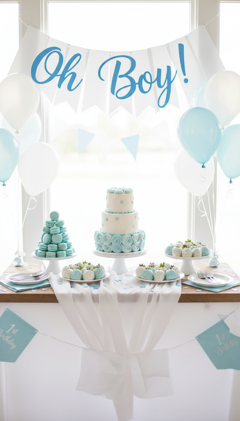 Oh Boy! (Classic Baby Blue & White)