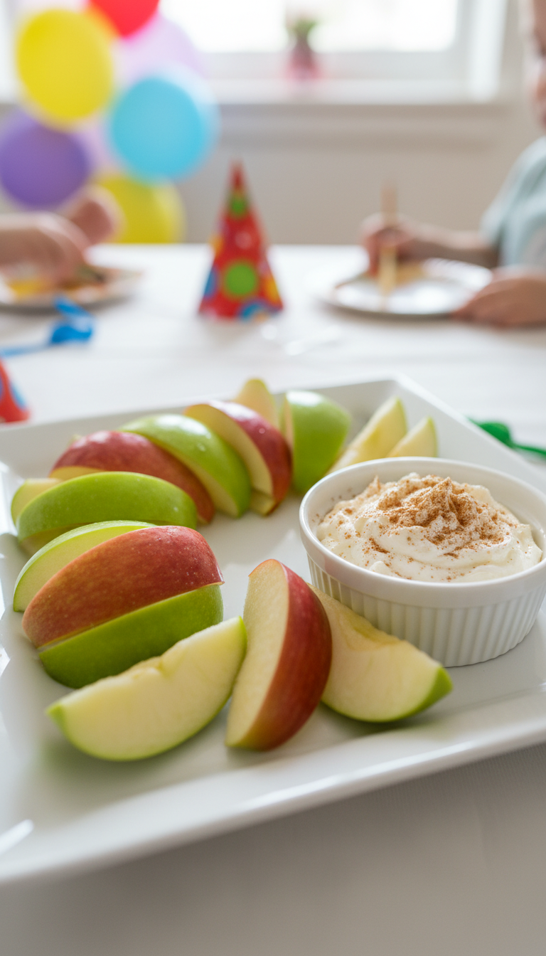 Apple Slices with Cream Cheese Dip