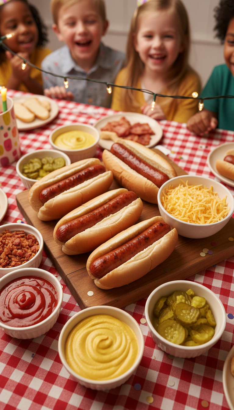 Build-Your-Own Hot Dog Bar