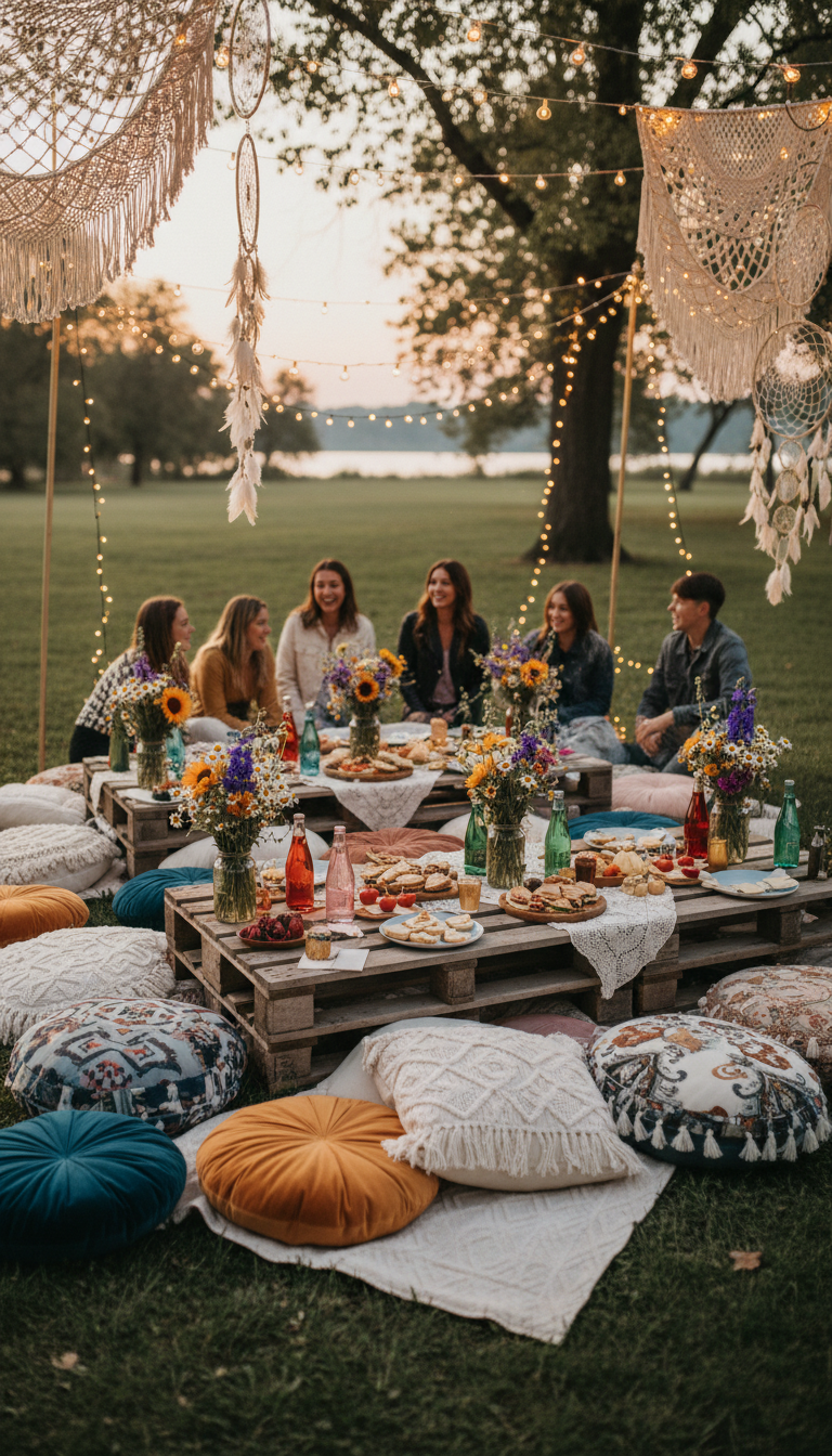 Bohemian Chic Picnic Soiree