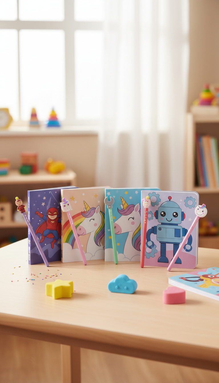 Character-themed Mini Notebooks & Pencils