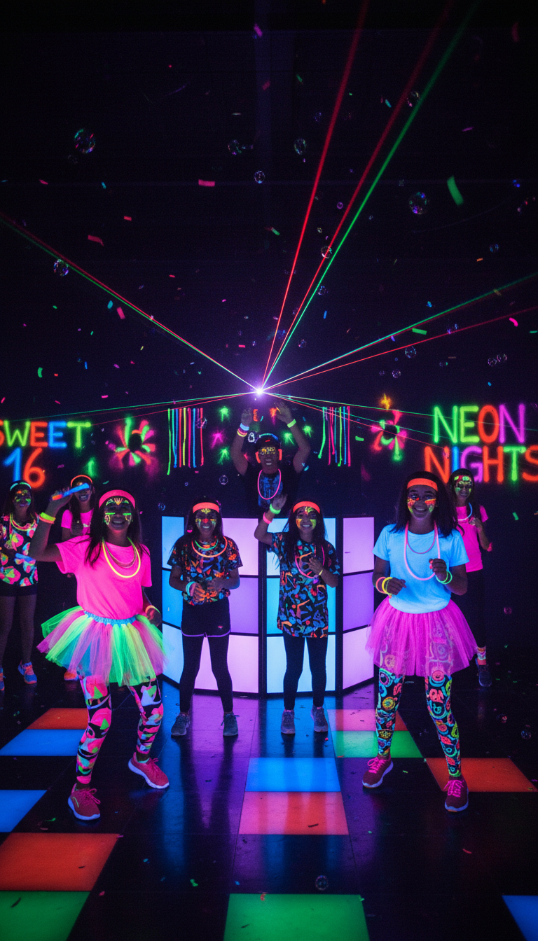 Neon Glow-in-the-Dark Dance Party
