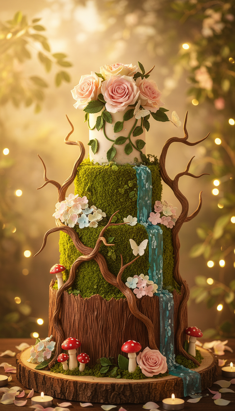 Enchanted Forest Fairy Tale Cake