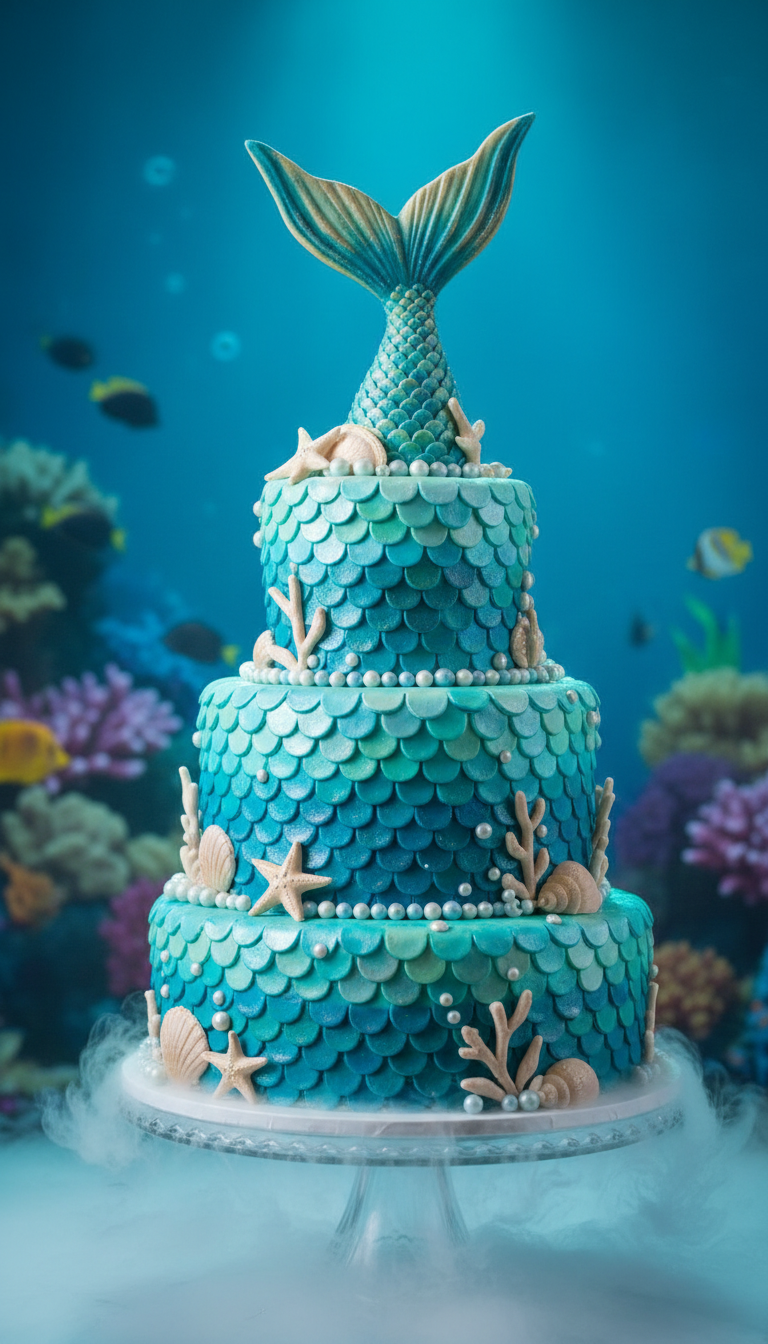Under the Sea Mermaid Cake