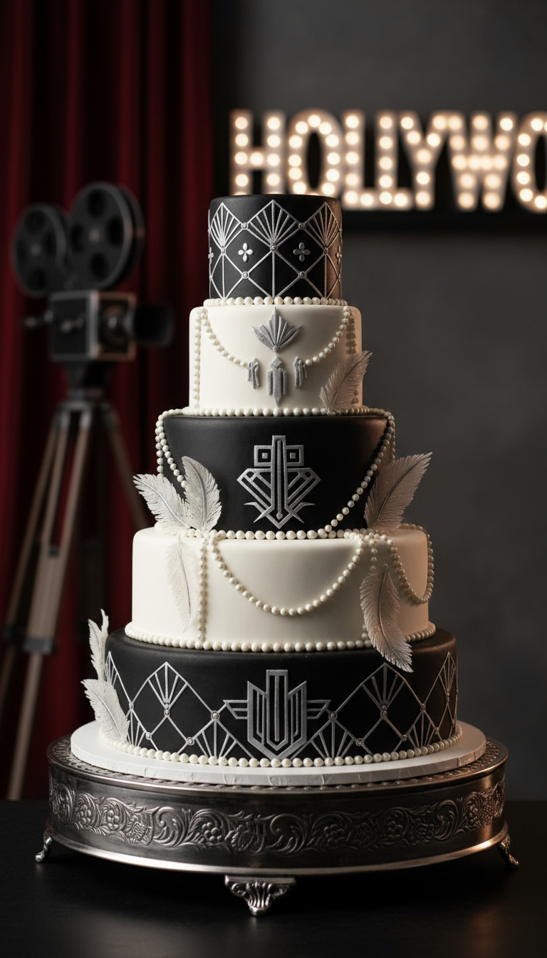 Vintage Hollywood Glamour Cake