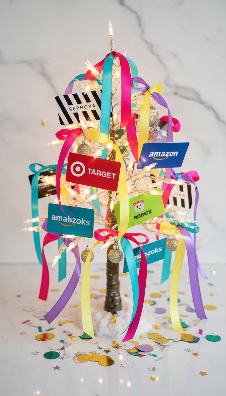 Gift Card Tree with Her Favorite Stores