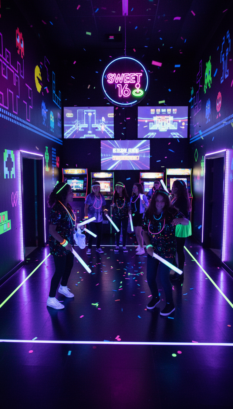 Game On! Neon Arcade Bash