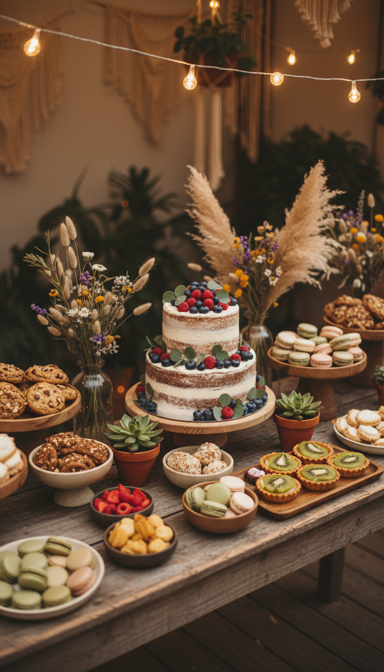 Earthy Toned Dessert Bar