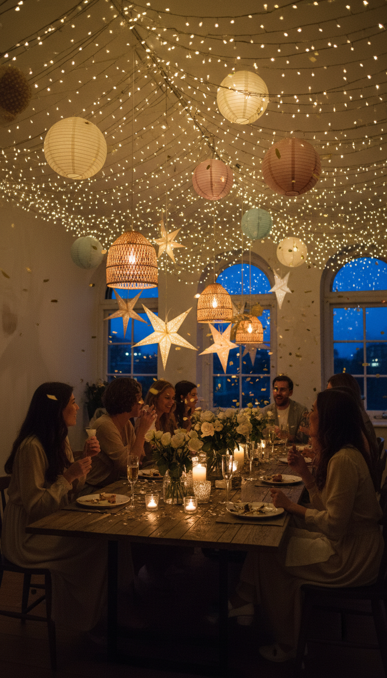 Fairy Light & Lantern Canopy