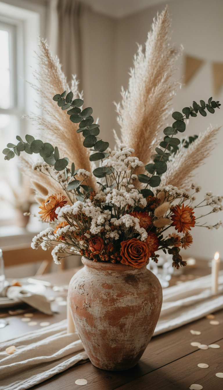 Pampas Grass & Dried Floral Arrangements