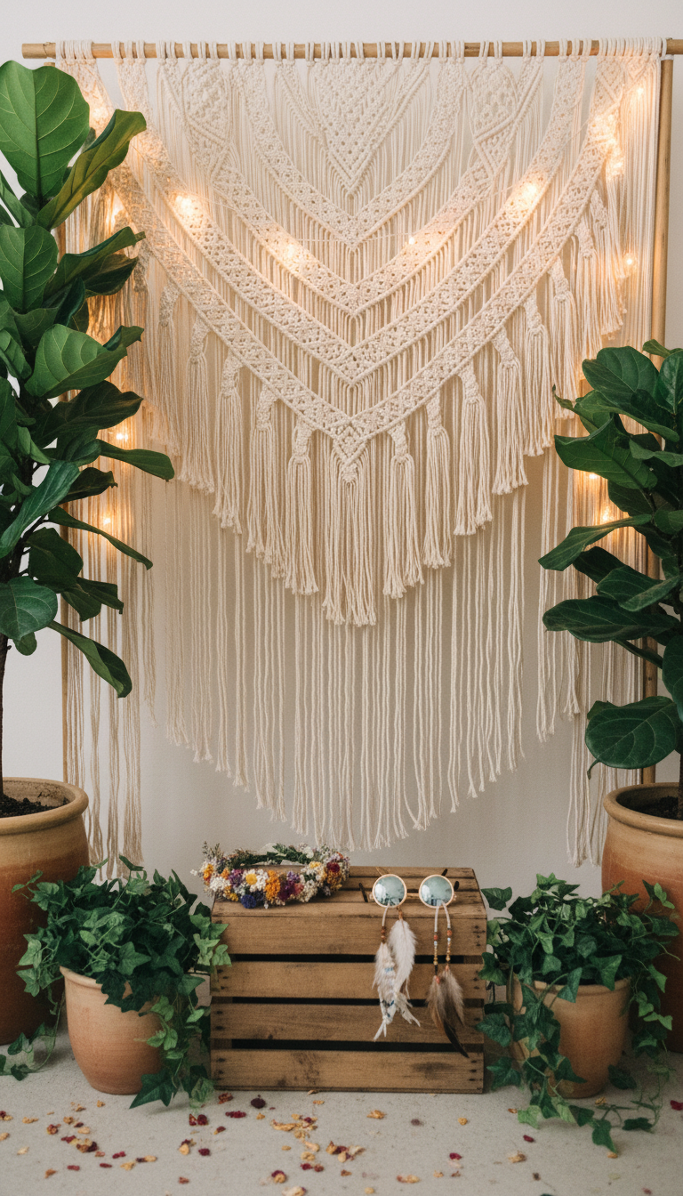 Whimsical Macrame Photo Booth