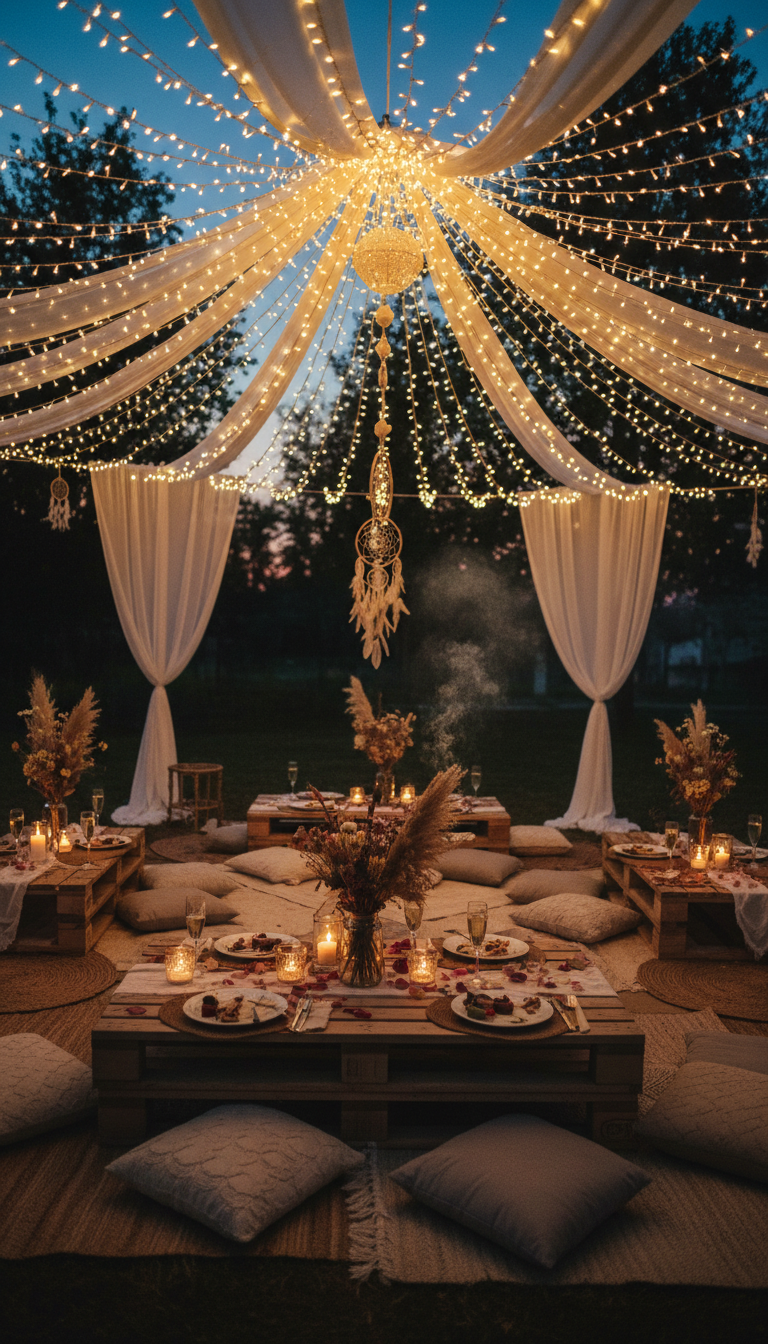 Enchanting Fairy Light Canopy