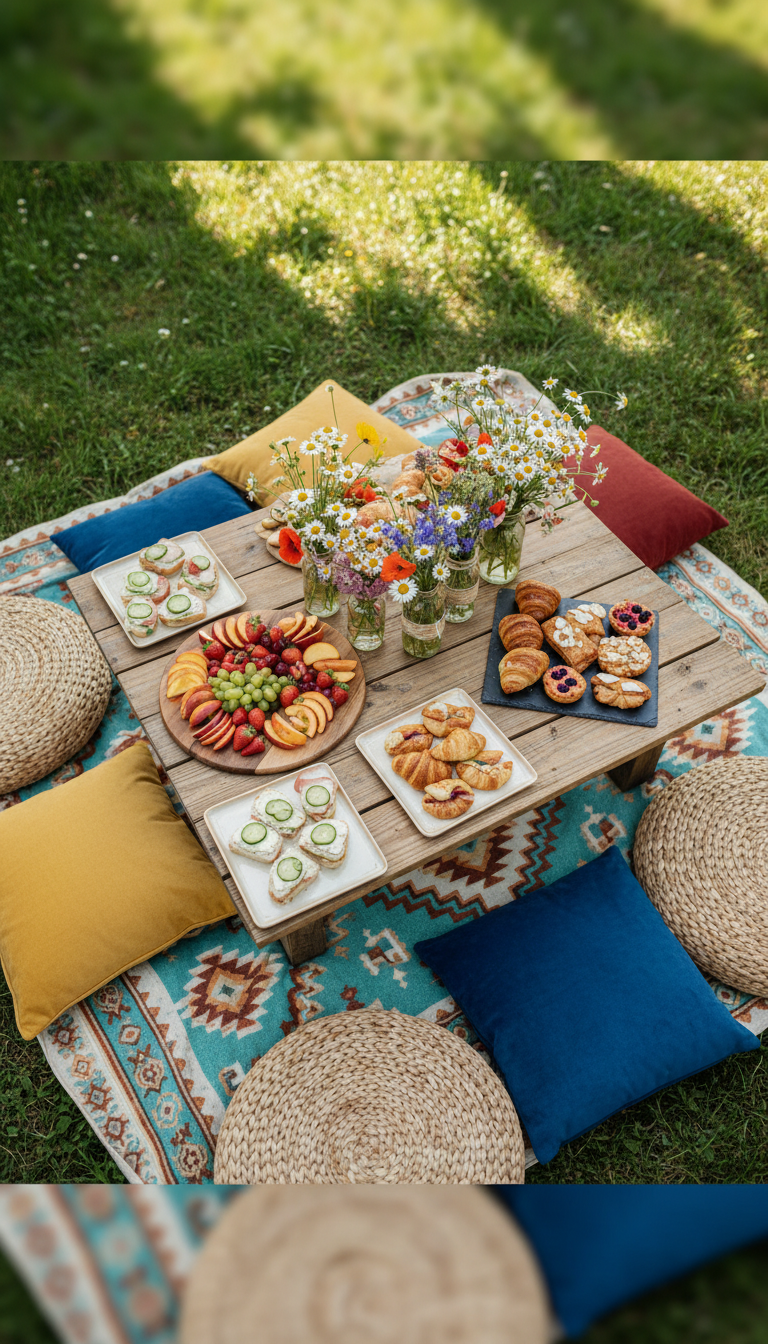 Rustic Bohemian Picnic Feast