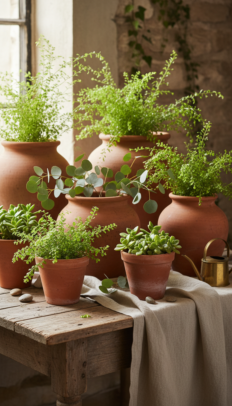 Earthy Terracotta & Lush Greenery