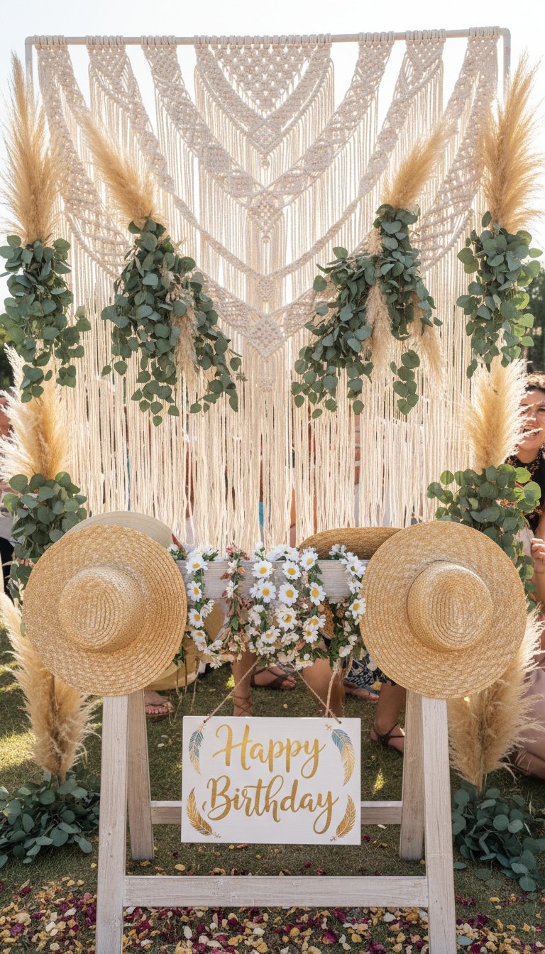 Macrame Photo Booth Backdrop