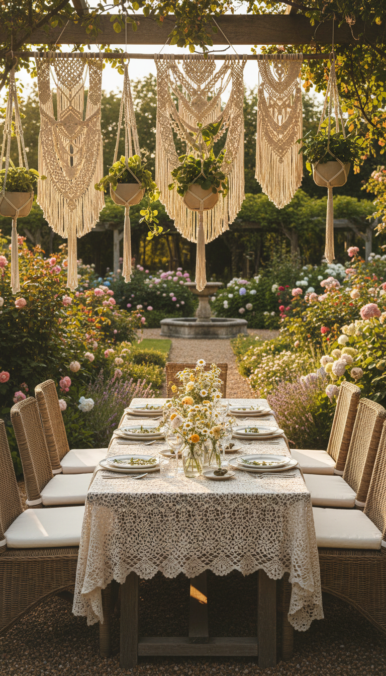 Vintage Macrame Garden Party