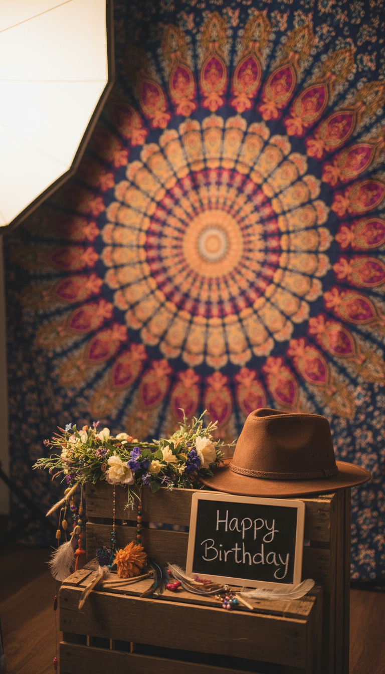 Personalized Photo Booth with Tapestries