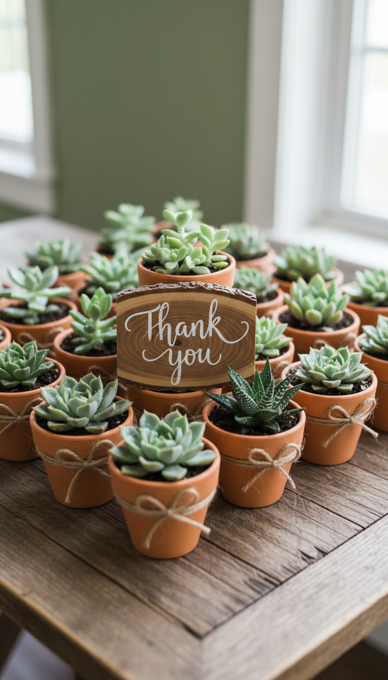 Chic Succulent Favors