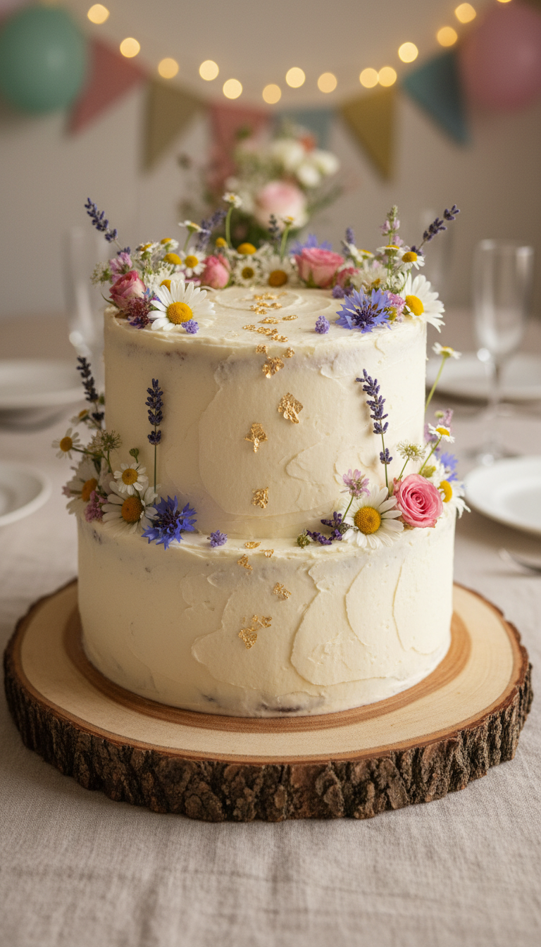 Natural Wood Slice Cake Stand