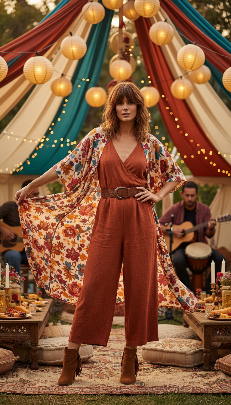 Kimono & Jumpsuit Combo