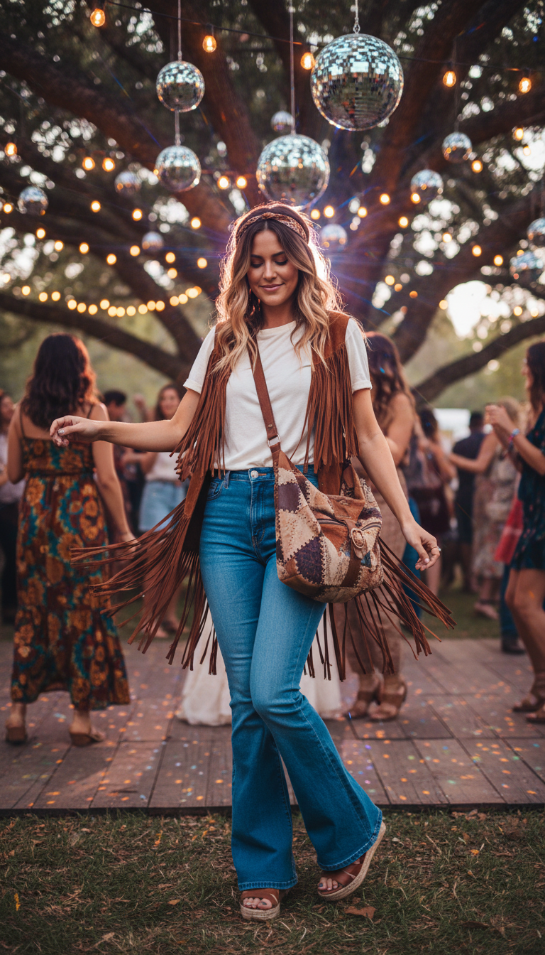 Fringe Vest & Bell Bottoms