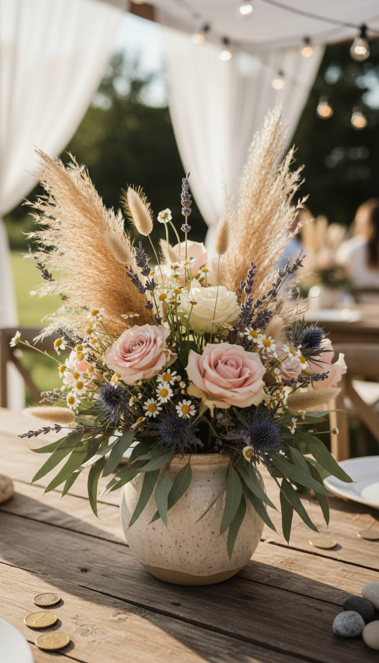 Pampas Grass & Wildflower Arrangements