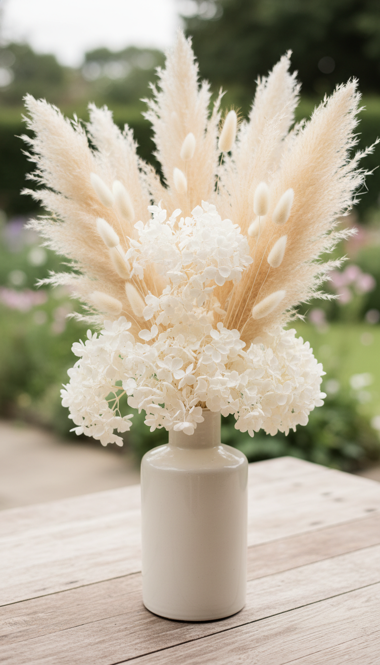 Elegant Pampas Grass & Dried Floral Arrangements