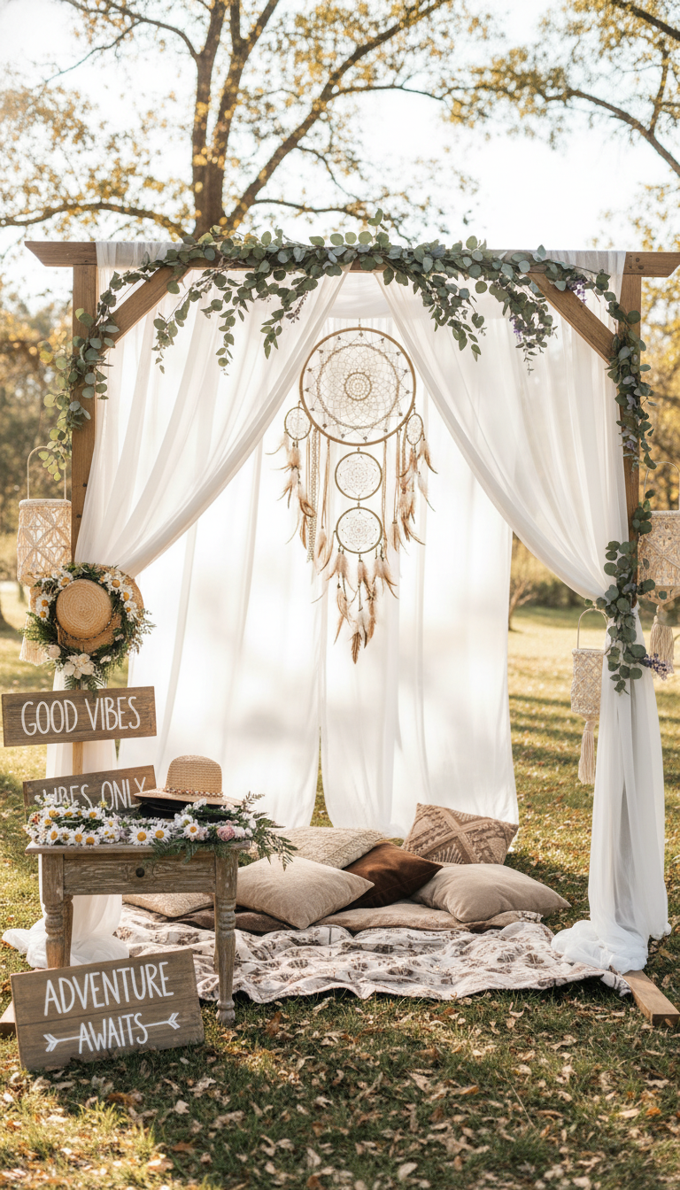 DIY Photo Booth with Natural Elements