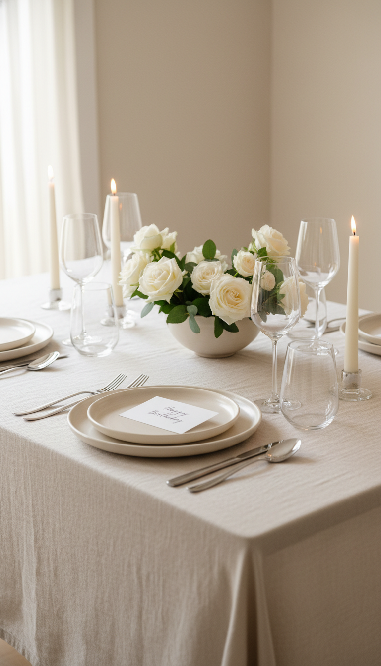 Monochromatic Table Setting