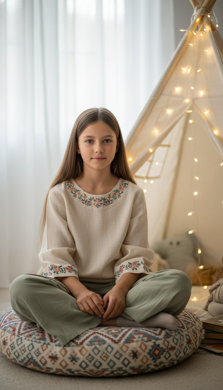 Embroidered Tunic & Flowy Pants