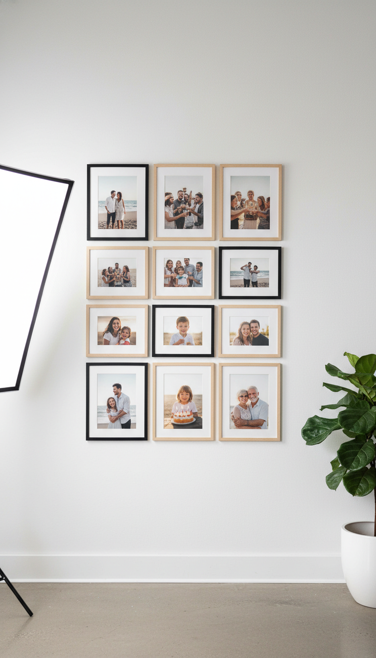 Curated Photo Display Wall