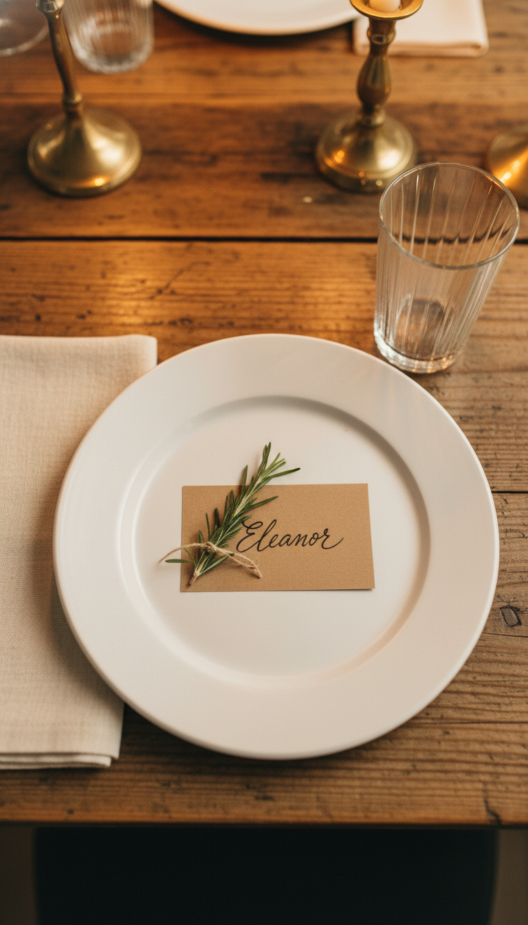Intimate Personalized Table Settings